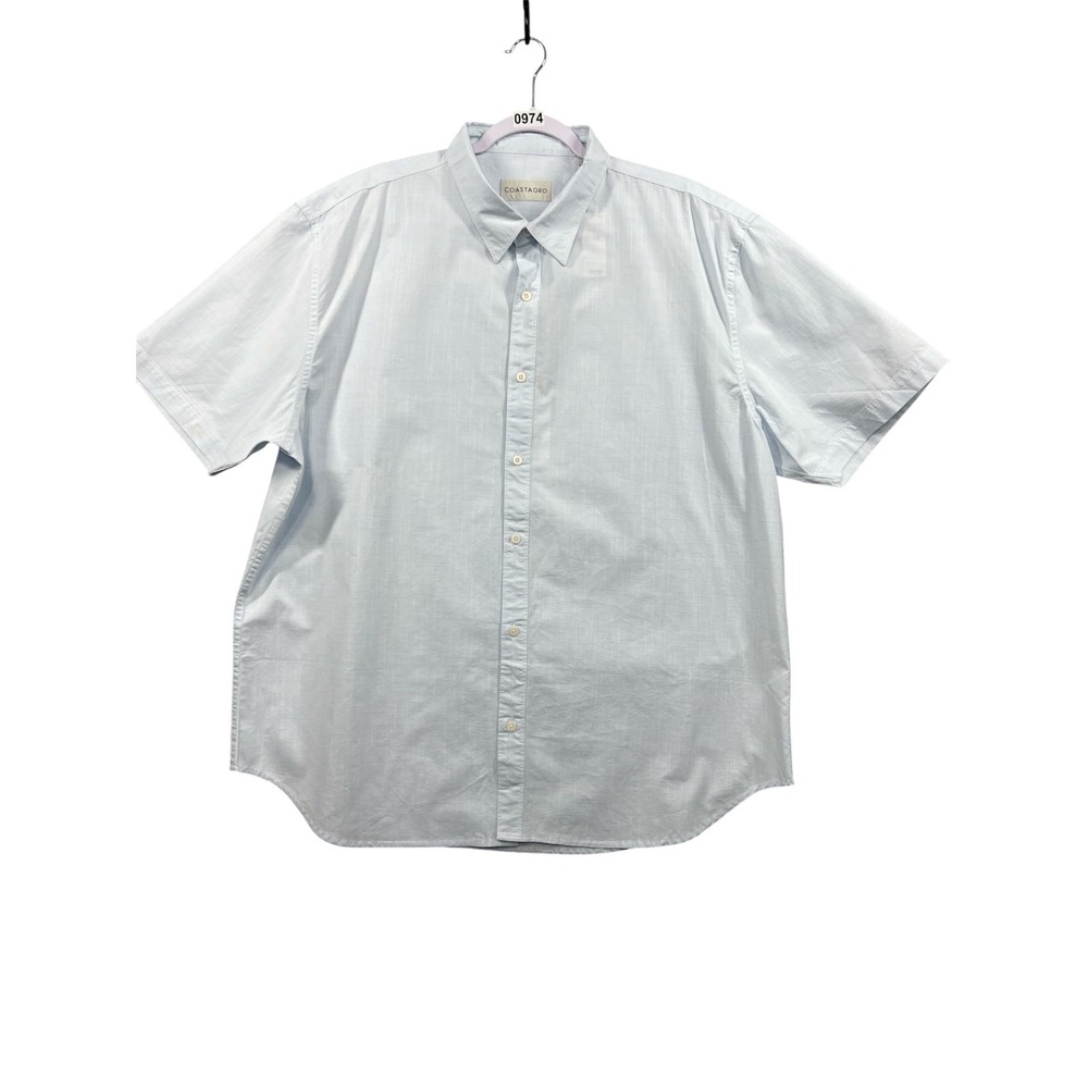 New Coastaoro Shirt Men's XXL Blue Striped Coastal Resort Cotton Preppy NWT